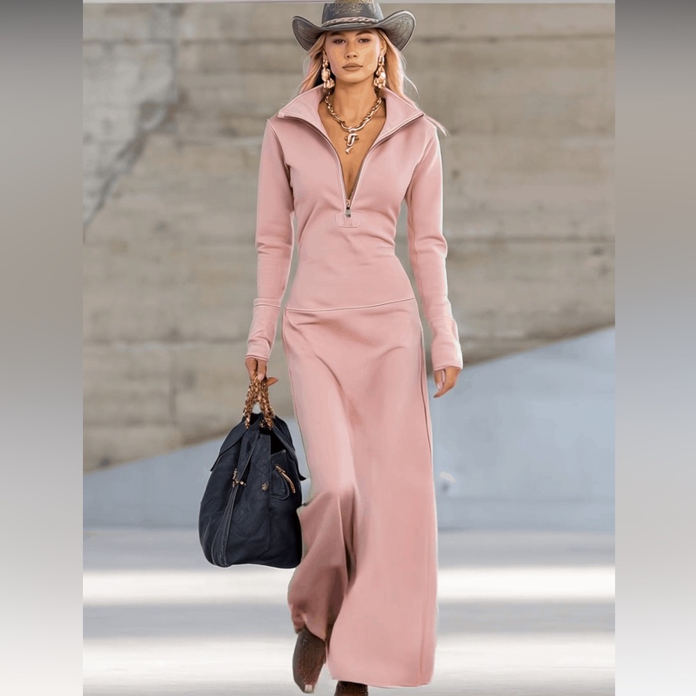 Elegant Pink Maxi Dress